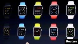 Тим Кук на презентации Apple Watch 